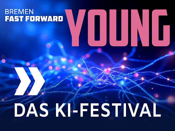 Flyer des KI-Festivals, auf dem ein neuronales Netz zu sehen ist